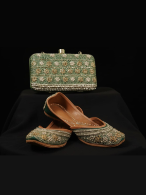 Green Jutti with Matching Clutch