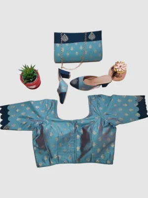 Emerald blue with dark green