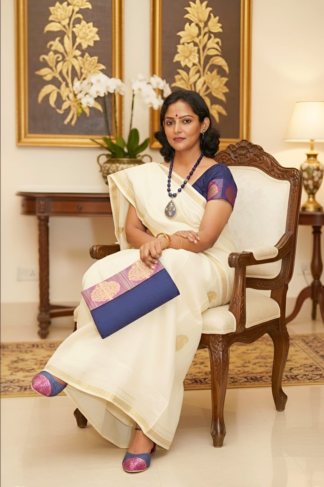 Royal Purple & Pink cotton - Combo Set - Image 3