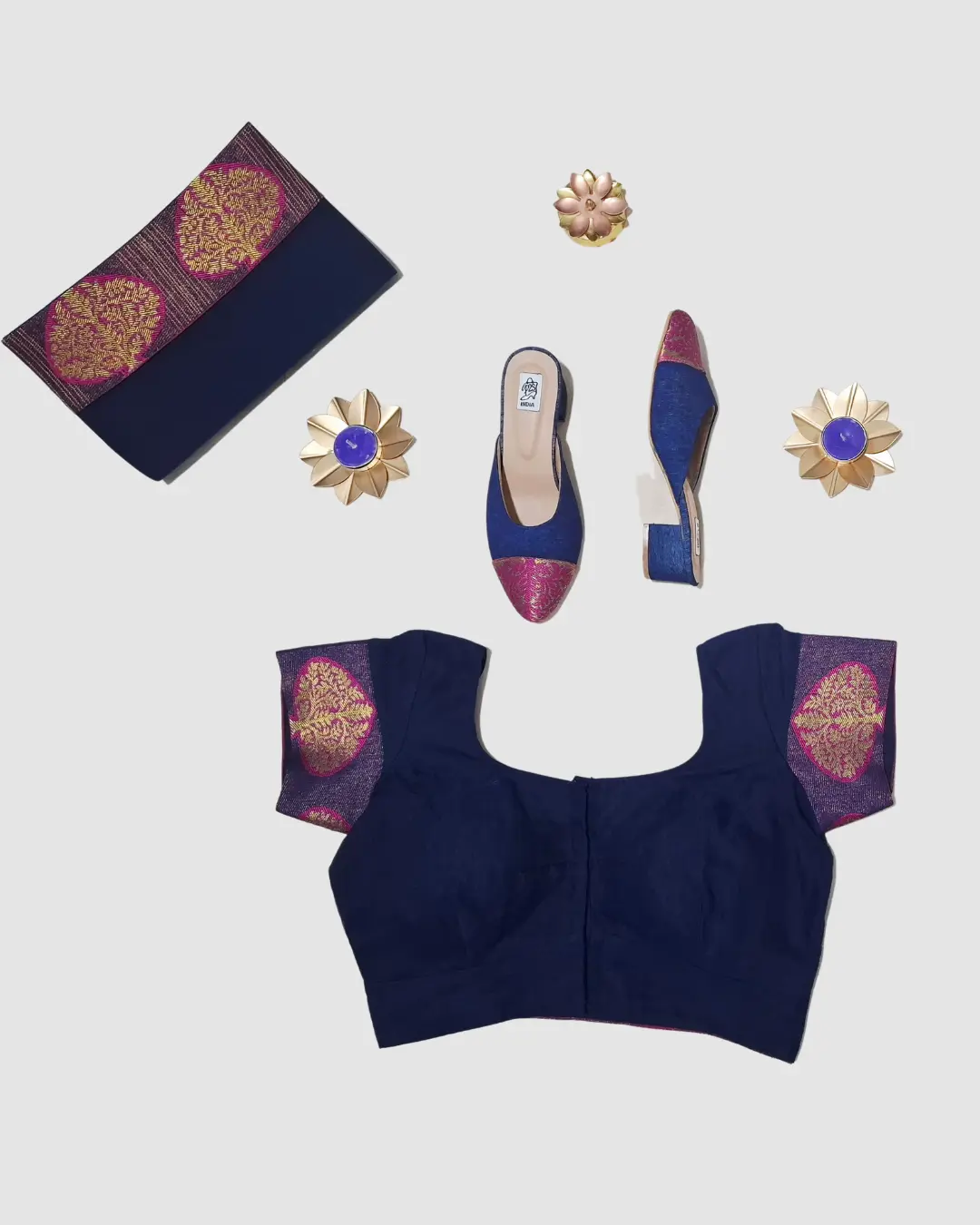 Royal Purple & Pink cotton - Combo Set