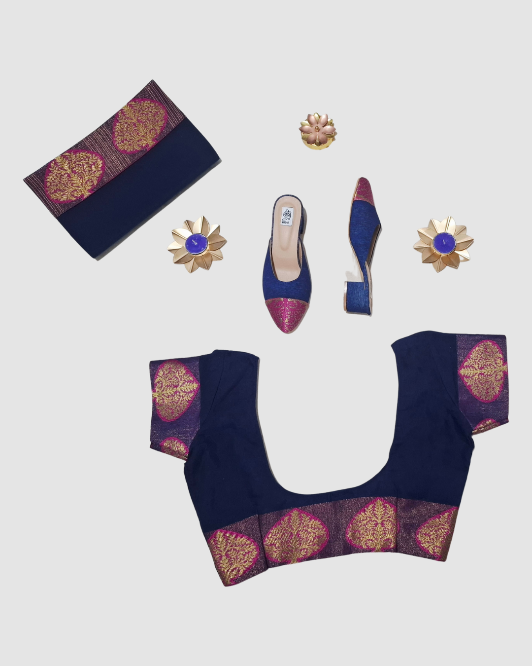 Royal Purple & Pink cotton - Combo Set - Image 2