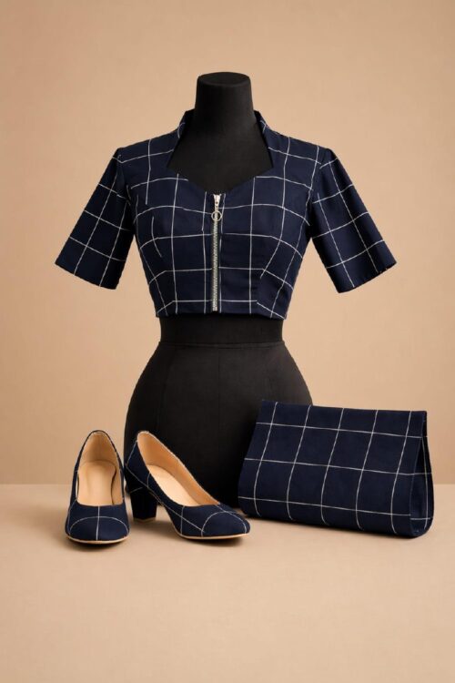 Blue and White Cotton Checks