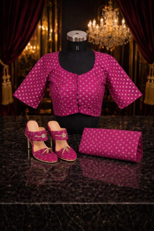 Elegance in Silk Cotton Blouse in Pink