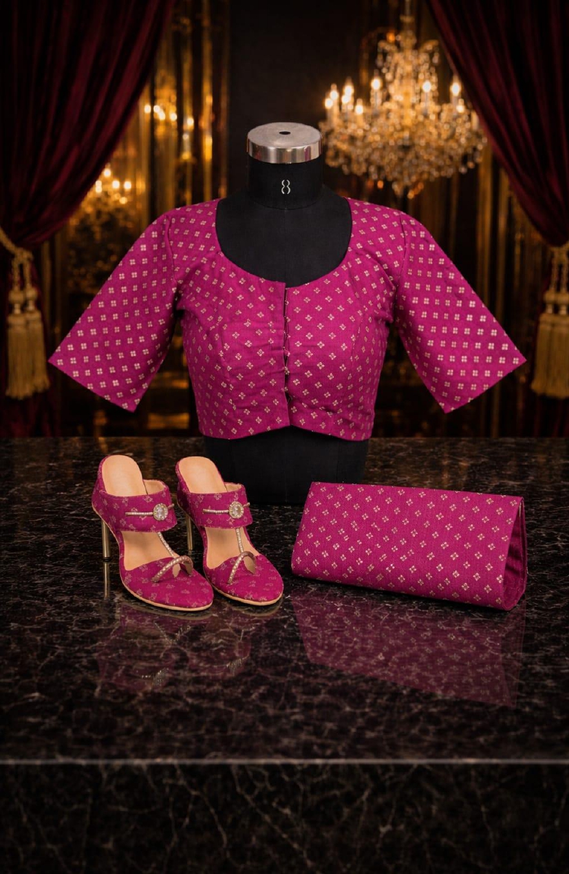 Elegance in Silk Cotton Blouse in Pink