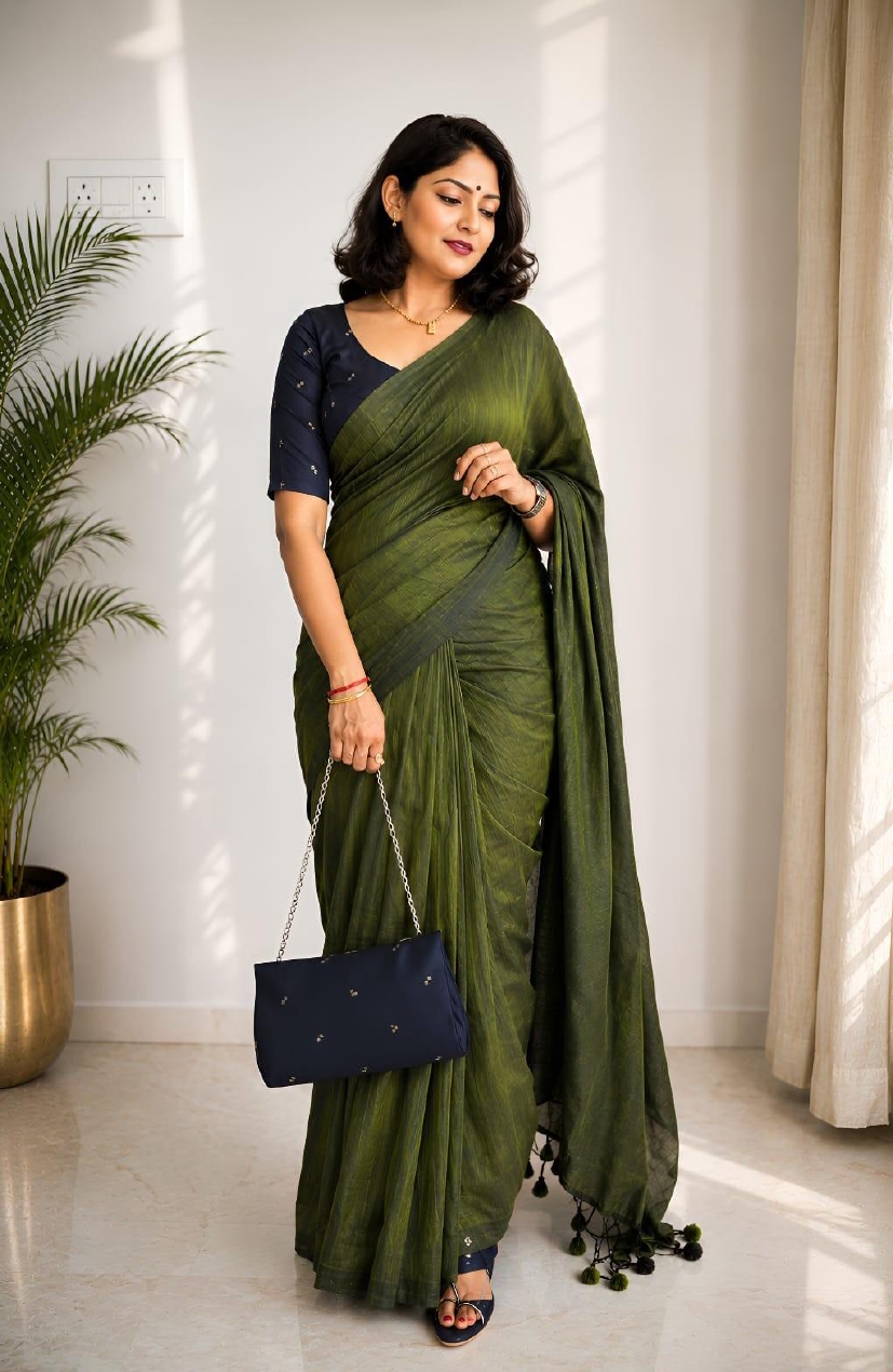 Royal Looks in Blue - Silk Cotton - Image 2
